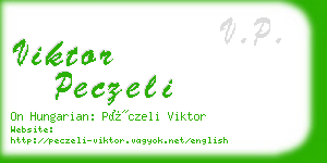 viktor peczeli business card